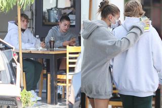 Justin Bieber i Hailey Bieber na śniadaniu