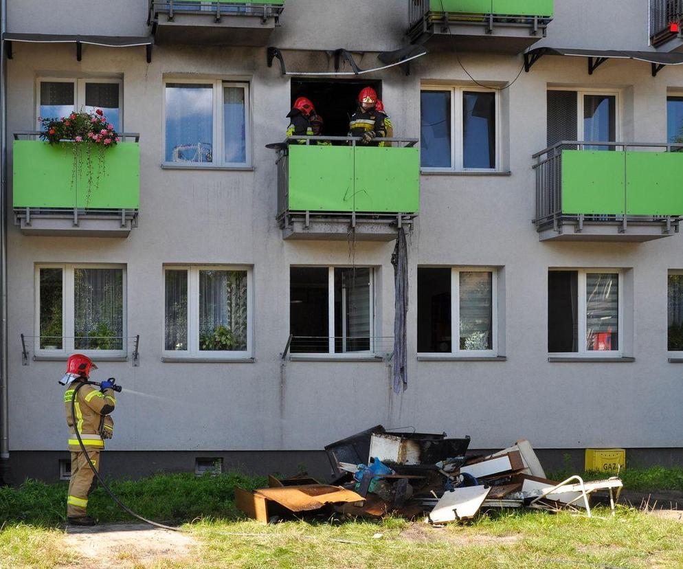 Pożar w mieszkaniu na ul. Dalekiej w Sosnowcu