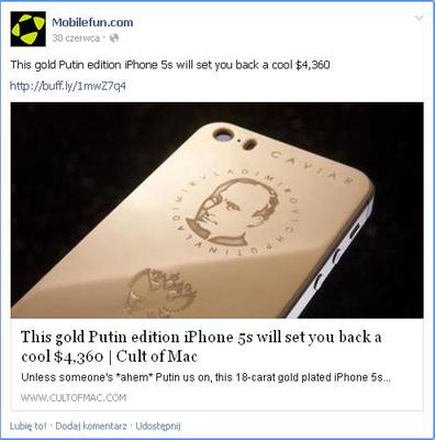 Putiphone - tytanowy iPhone z wizerunkiem Putina