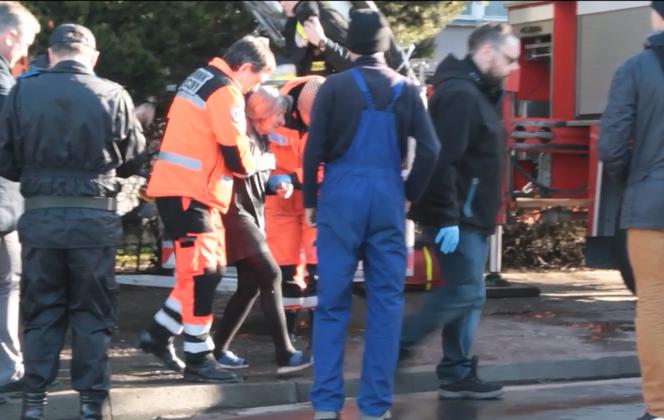 ratowanie staruszki pożar Słupno