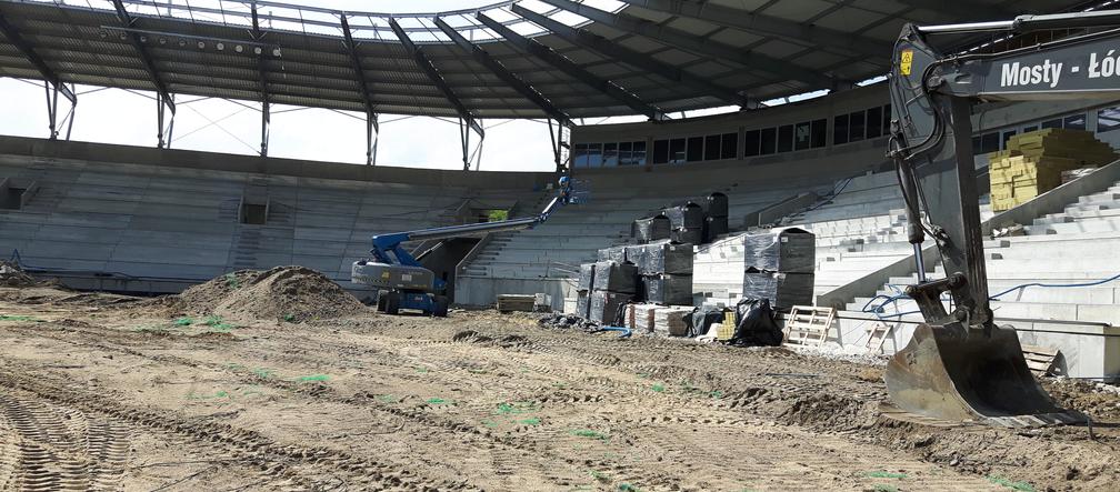 Prace na stadionie Widzewa idą zgodnie z terminami
