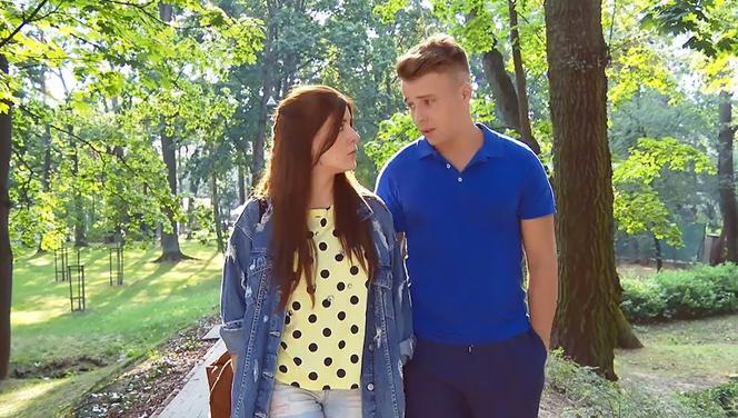 Barwy szczęścia odc. 1976. Agata (Natalia Zambrzycka), Patryk (Konrad Skolimowski)