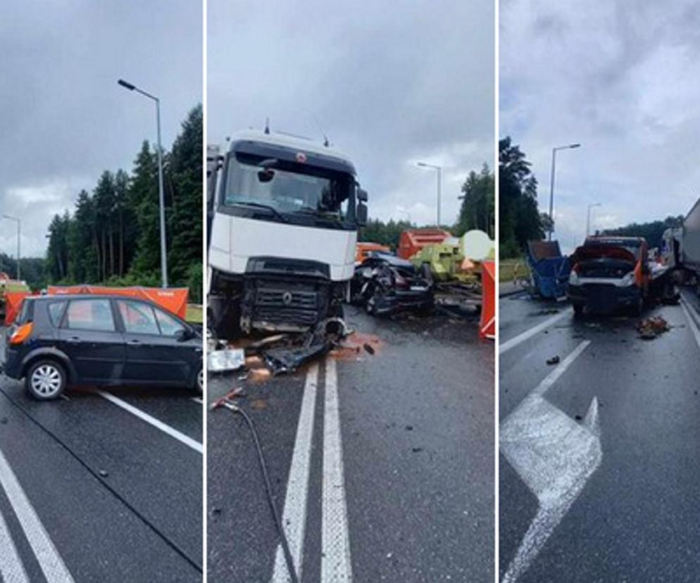 Zderzenie 5 samochodów na zjeździe z A4, jedna ofiara śmiertelna