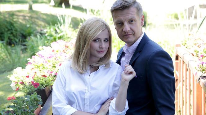 M jak miłość po wakacjach 2018. Paweł (Rafał Mroczek) i Katia (Joanna Jarmołowicz)