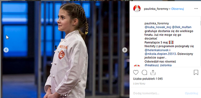 Paulina Foremny wygrała Master Chefa Junior