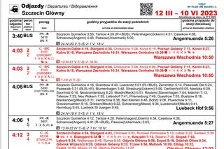 Rozkład jazdy PKP dla stacji Szczecin Główny