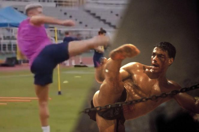 Lewandowski kopie jak Van Damme
