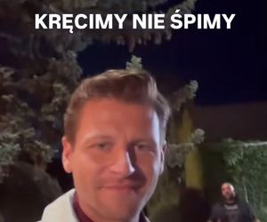 M jak miłość nowy sezon. Adam Karski (Patryk Szwichtenberg) na planie