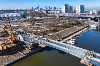 Nowy most w Porcie Czerniakowskim (luty 2025)