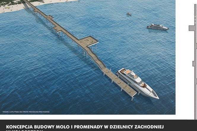 Przyszłe molo w Kołobrzegu