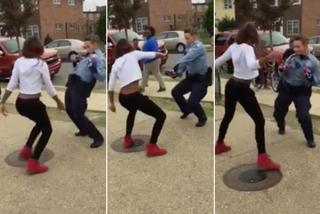 Hit internetu. Taneczna bitwa uliczna: nastolatka vs policjantka! Zobacz VIDEO