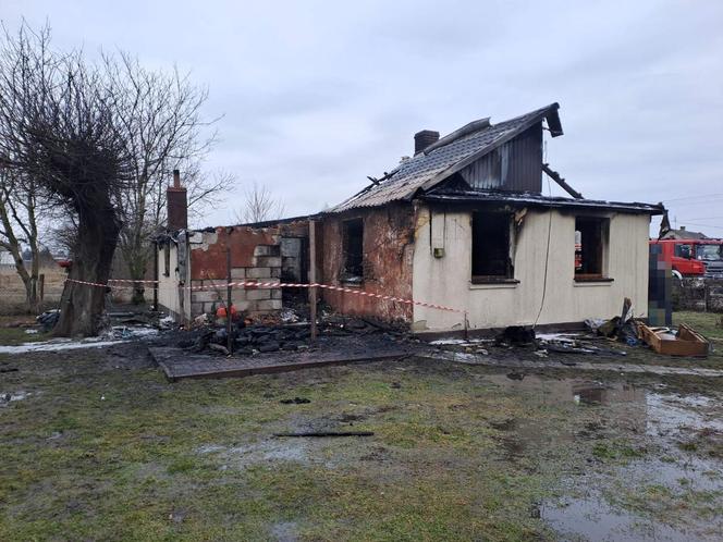 Tragiczny pożar domu jednorodzinnego w Wojsławicach