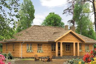 Duży dom drewniany. Projekt Polana 2 dr-S