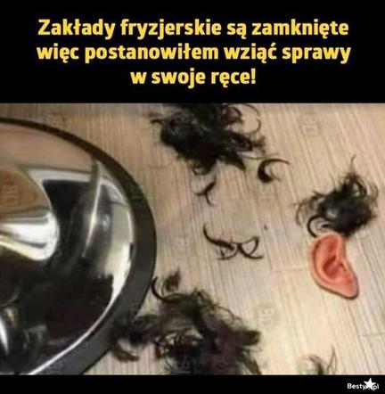 Fryzjerzy kontra koronawirus. Te memy bawią do łez