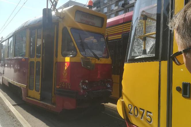 Zderzenie tramwajów w centrum miasta