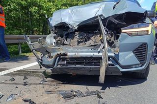 Wypadek na DK86 w Tychach. Jedna osoba została poszkodowana