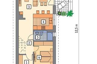 Projekt domu M225d Światła miasta - wariant IV z katalogu Muratora - wizualizacje, plany, rysunek, aranżacje