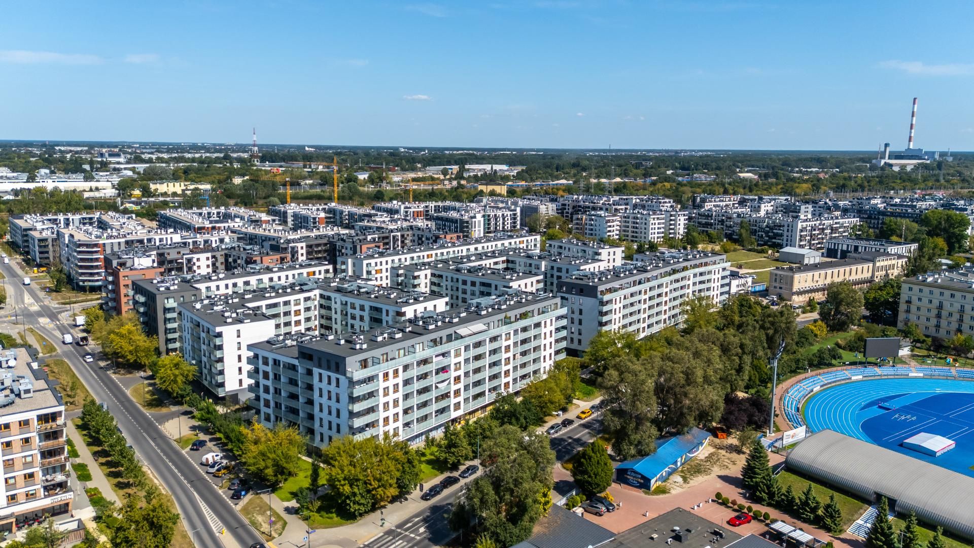 Nowe osiedla na pograniczu Kamionka i Grochowa w Warszawie