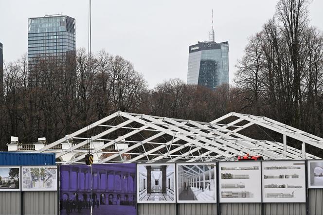 Budowa zadaszenia nad zabytkowymi pozostałościami Pałacu Saskiego 