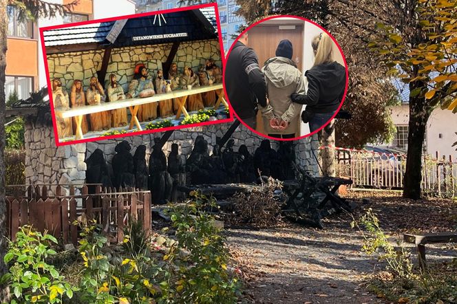 Bestialski akt wandalizmu w Lublinie. Podpalili rzeźbę „Ostatniej Wieczerzy”. Straty na 70 tys. złotych