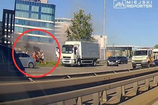 Groza w Alejach Jerozolimskich w Warszawie. Wózek inwalidzki stanął w płomieniach!