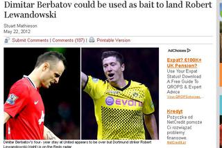 Manchester Evening News: Robert Lewandowski za Berbatova w Manchesterze United TRANSFERY 2012