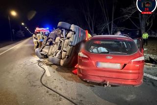  zderzenie z udziałem trzech samochodów