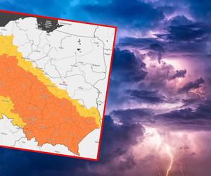 Burze z gradem i ulewnym deszczem w Łodzi i regionie. Alert pogodowy II stopnia!