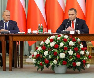 Iskrzy między Donaldem Tuskiem a Karolem Nawrockim
