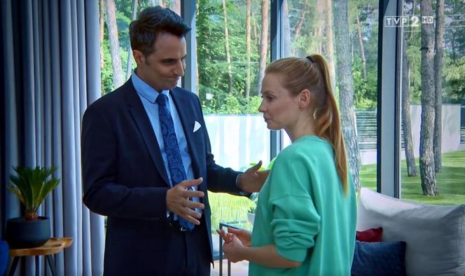 Barwy szczęścia odc. 2315. Zbigniew Stawicki (Piotr Borowski), Dominika (Karolina Chapko)