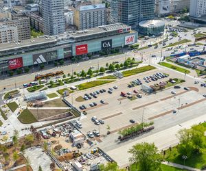 Plac Centralny w Warszawie pod koniec budowy