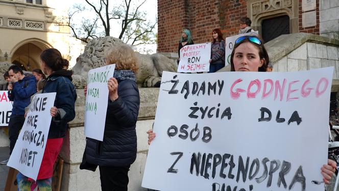 Manifestacja poparcia dla protestujących w Sejmie