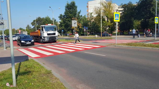 Aktywne przejście dla pieszych w Sosnowcu