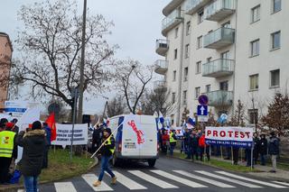 Protest pracowników wodociągowych w Poznaniu