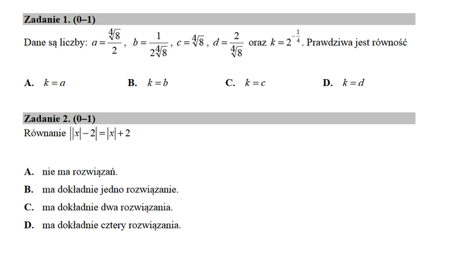 Matura 2020 rozszerzona matematyka. Przykładowe zadania egzaminacyjne