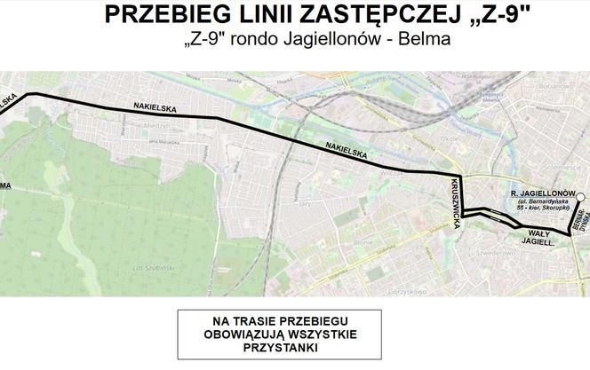 Jak jeżdżą autobusy zastępcze w Bydgoszczy?
