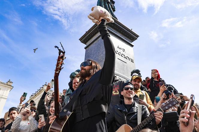 Jared Leto na Rynku Głównym w Krakowie