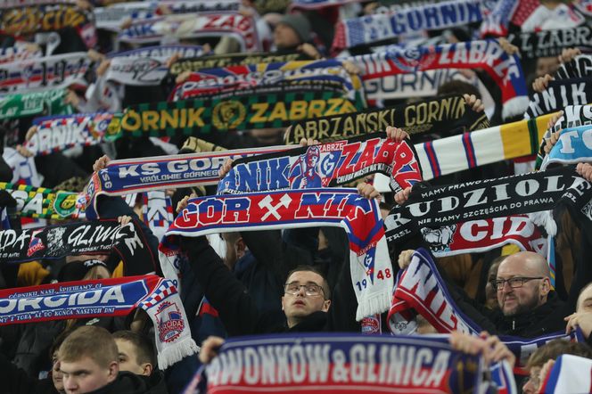 Kibice na meczu Górnik Zabrze - Lech Poznań