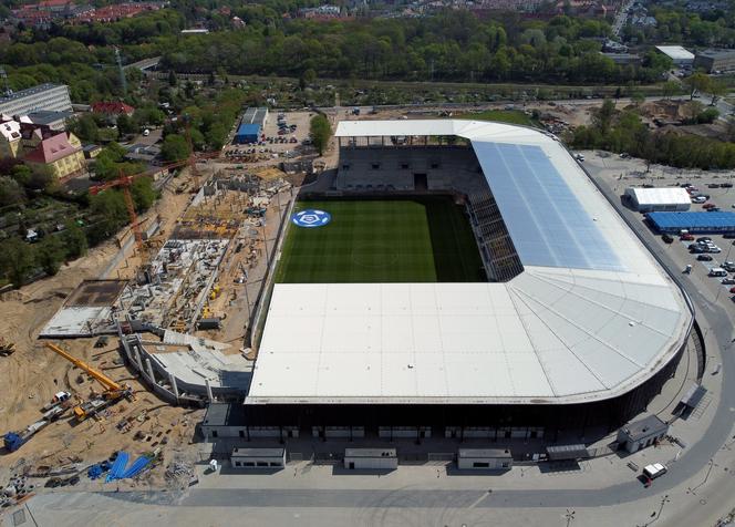 Trwa budowa Stadionu Miejskiego im. Floriana Krygiera w Szczecinie 