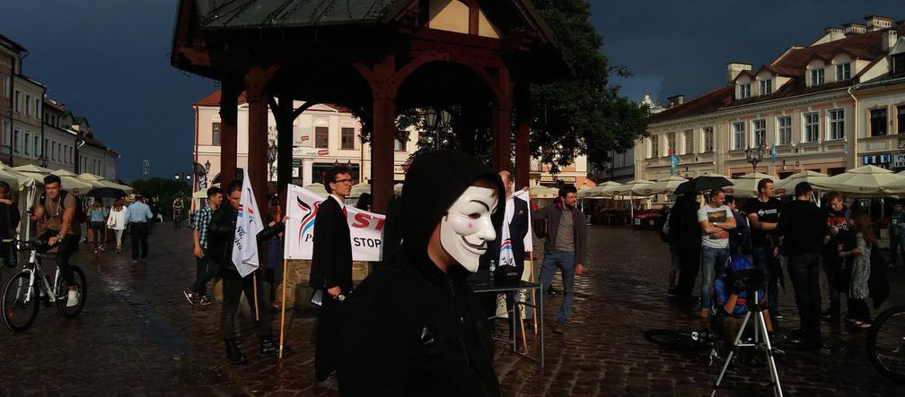 Protest przeciwko ACTA w Rzeszowie