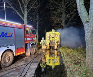 Ciężarówka płonęła jak pochodnia! Droga była zablokowana
