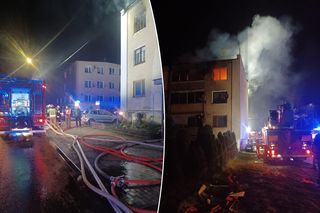 Nocny pożar. 49-latek ratował się skacząc z okna