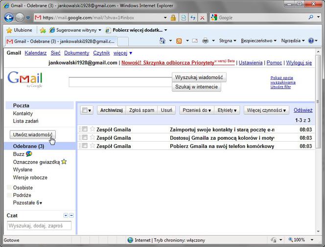 Jak założyć konto w usłudze Gmail