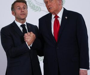 Emmanuel Macron i Donald Trump w Sharm el-Sheikh
