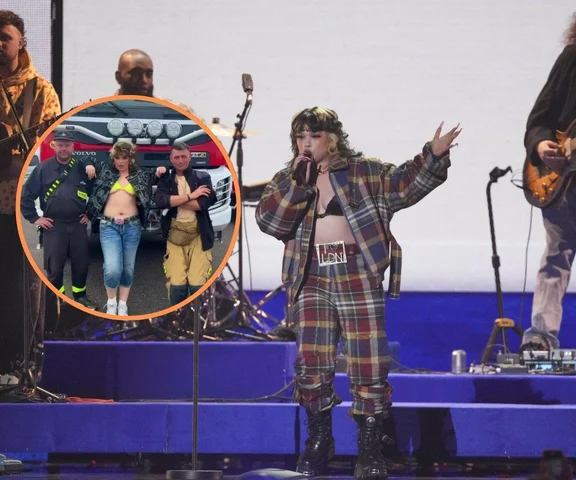 Lola Young z polskimi strażakami. Pokazała, jak się bawi w Gdyni