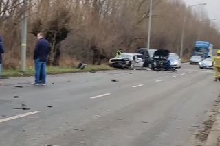 Wypadek pomiędzy Siedlcami a Żelkowem spowodował spore utrudnienia w ruchu