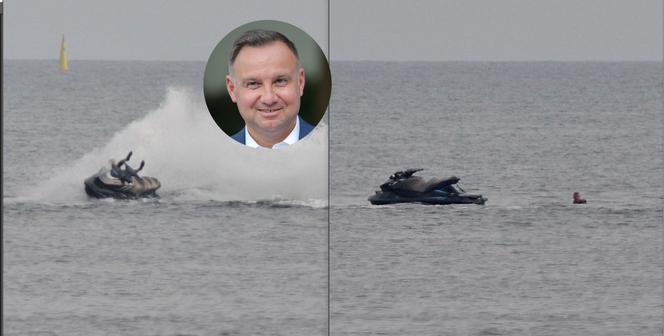 Andrzej Duda na skuterze