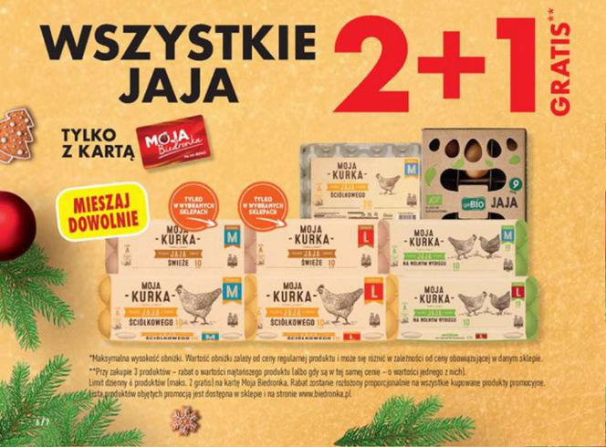 Biedronka - SZALONE promocje przed świętami. Karp, jajka i bombonierki za darmo. Szynka za 1,50 zł!