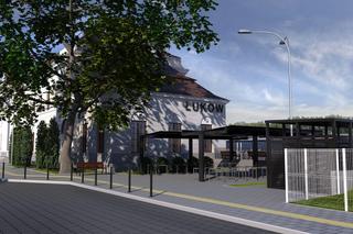 Wizualizacja nowego dworca kolejowego w Łukowie i sali widowiskowej ŁOK