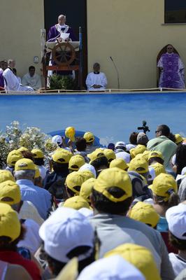 Papież Franciszek na Lampedusie